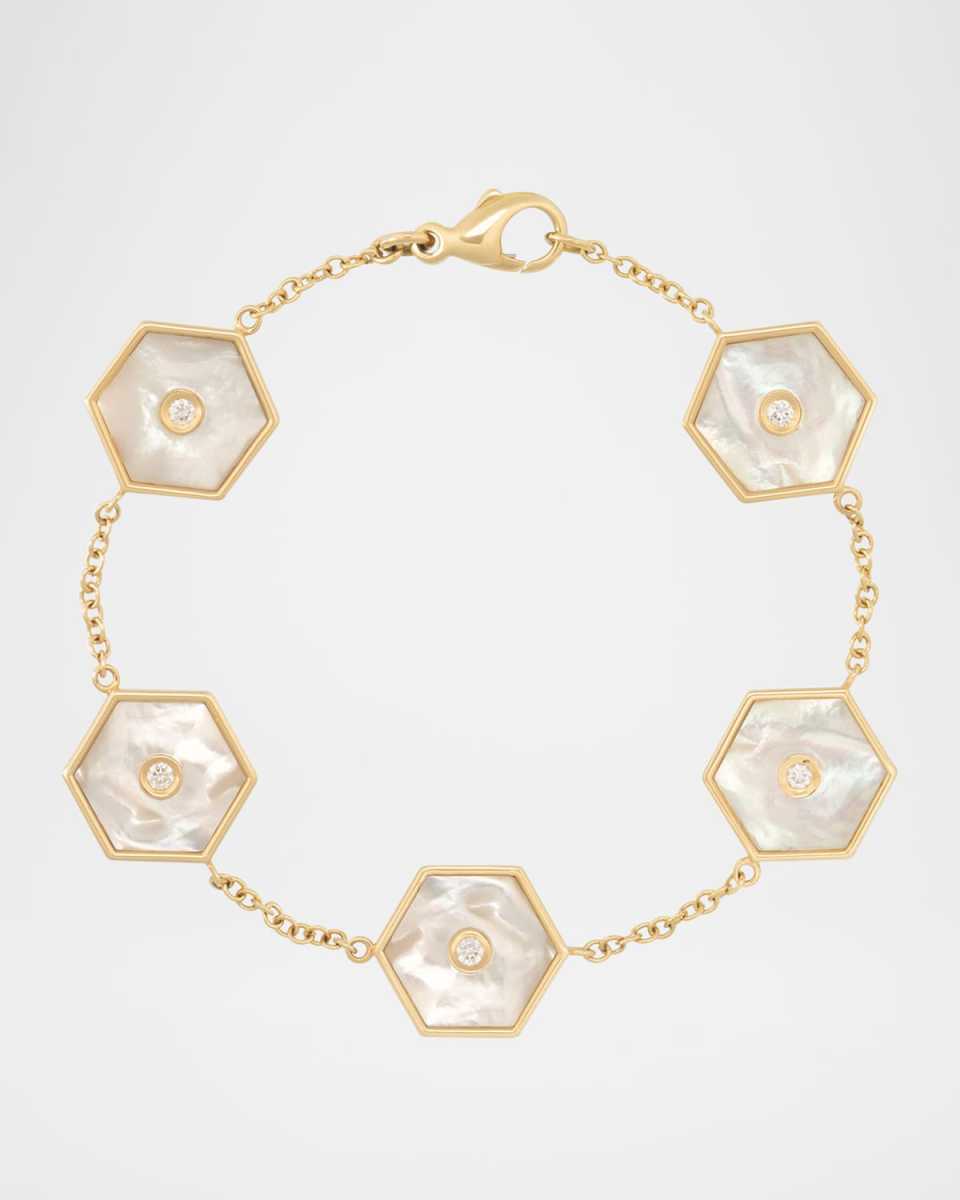 Baia Sommersa 18K Yellow Gold Bracelet with White Diamonds